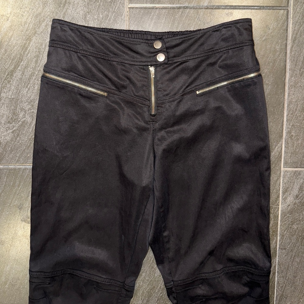Free People Black Capri Pants with Zipper Accents - Picture 4 of 15